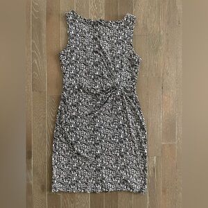 Ann Taylor Black and White Midi Dress